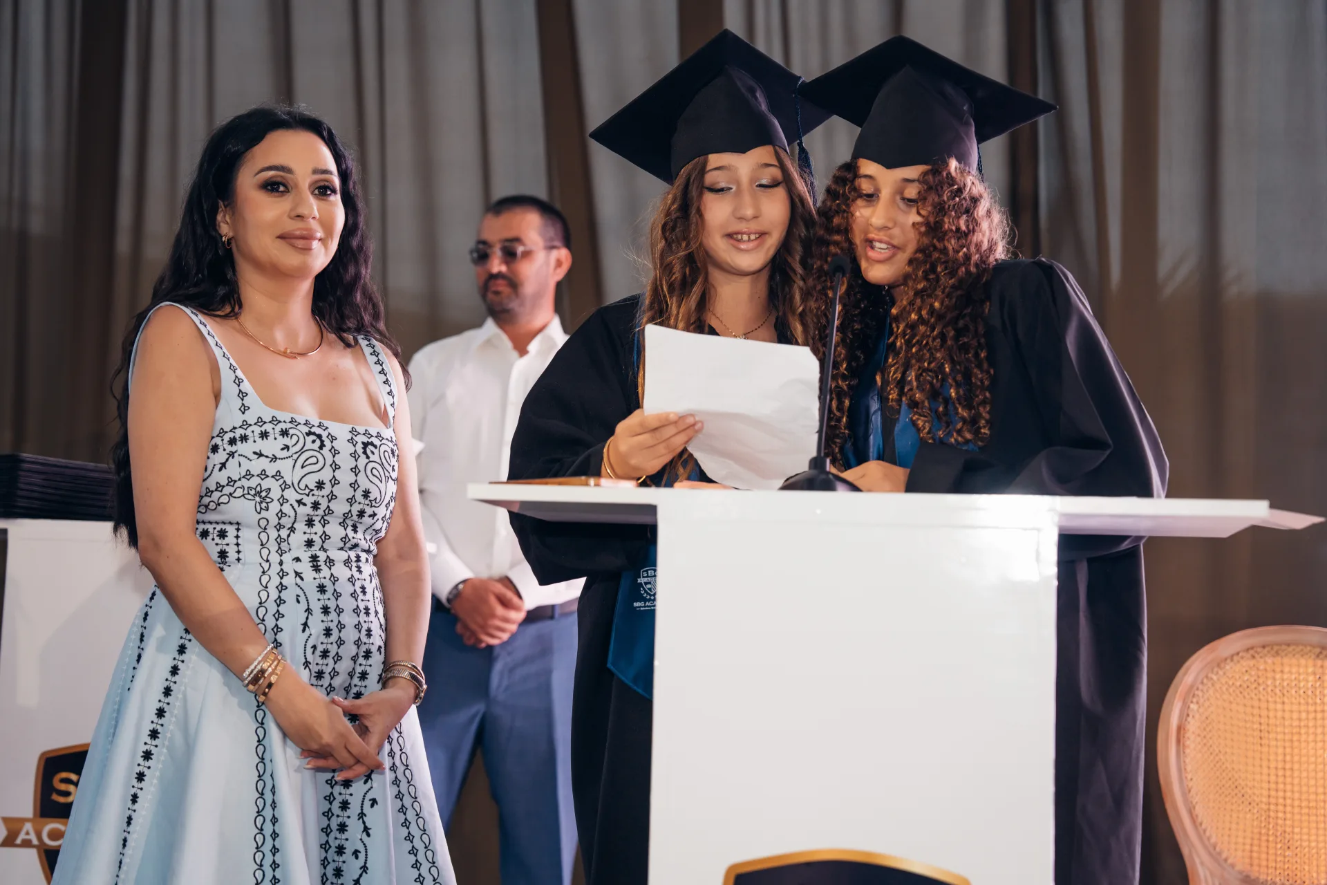Two SBG Academy students presenting together